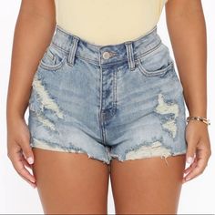 Brand New Size Small Distressed Fashionnova Shorts With Tag Distressed Denim Shorts, Distressed Denim, Rodeo, Fashion Nova, Denim Shorts, Womens Skirt, Women's Fashion, Brand New, Grey