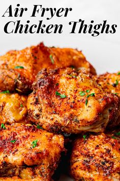 air fryer chicken thighs. Easy Chicken Recipe, Bone In Chicken, Acre Homestead, Recipes Snacks