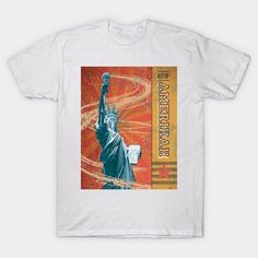 Statue of Liberty commentary on the nation -- Choose from our vast selection of Crewneck and V-Neck T-Shirts to match with your favorite design to make the perfect graphic T-Shirt. Pick your favorite: Classic, Boxy, Tri-Blend, V-Neck, or Premium. Customize your color! For men and women. Independence Day Graphic Tee With Graphic Print, Retro Graphic Print T-shirt For 4th Of July, Independence Day Graphic Tee T-shirt For Streetwear, Independence Day Graphic Tee With Sublimation Print, Independence Day Graphic Print Tops For Streetwear, Graphic Print Tops For Independence Day Streetwear, Graphic Tee For Independence Day Fan Merchandise, Independence Day Fan Merchandise T-shirt With Letter Print, 4th Of July Graphic Tee With Sublimation Print