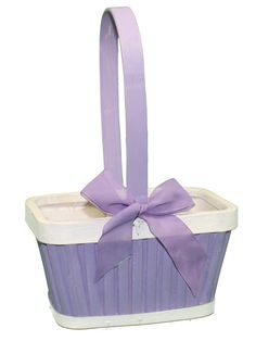 Purple Spring Wood Basket - Small - The Country Christmas Loft Purple Basket, Chocolate Ice Cream Recipe, Purple Spring, Purple Bow, Blue Bodysuit, Wood Basket, Purple Bows, Chocolate Ice, Chocolate Ice Cream