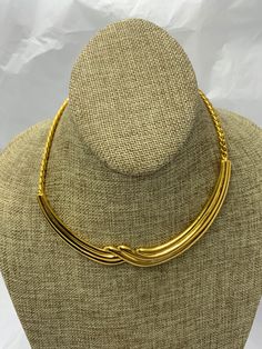 Vintage Monet Choker Necklace Frontal MCM 16.5" 1960s MCM Very good condition 54 Retro Gold Adjustable Choker, Retro Adjustable Gold Necklace, Adjustable Retro Gold Necklace, Gold Retro Choker, Vintage Formal Jewelry 16 Inch, Vintage Jewelry For Formal Occasion, 16 Inch Length, Mid-century Gold Necklace Gift, Formal Vintage Jewelry 16-inch, Vintage Adjustable Necklace For Formal Occasions