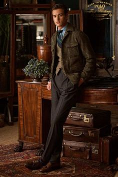 Ralph Lauren Fall 2020, Herringbone Suit, Ralph Lauren Fall, Country Attire, Ralph Lauren Style, Mens Luxury Fashion, Gentleman Style