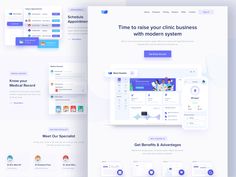 the landing page for an app that is designed to look like it has multiple screens and features