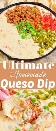 the ultimate homemade quesadilla dip is ready to be eaten