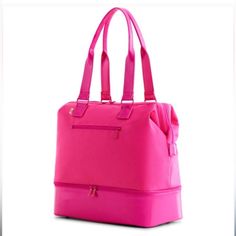 New Without Tags. Never Used. Limited Edition Never Being Sold Again. Top Handle Travel Bag For Errands, Functional Pink Bag With Detachable Strap, Functional Pink Bags With Detachable Strap, Pink Satchel Weekender Bag, Functional Pink Shopping Bags, Travel Bag With Top Carry Handle For Errands, Pink Shoulder Weekender Bag, Pink Double Handle Box Bag For Travel, Work Backpack