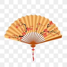 Fan Illustration, Chinese Clipart, Pink Fan, Fan Drawing, Chinese Fan, Classical Antiquity, Plum Flowers, Folding Fan