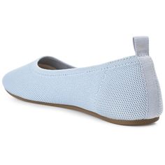 The Jersie flats by Journee Collection are the perfect basic shoe for everyday wear. With a tab at the heel and a classic round toe, these flats are both simple and stylish. They also feature a 4 mm Tru Comfort Foam™ insole and a wide-width footbed for all-day support, while the knit fabric uppers offer breathability. The flexible sole and soft fabric make them foldable for easy storage. Everyday Casual Flats With Textured Footbed, Comfortable Medium Width Ballet Flats, Casual Ballet Flats For Spring, Spring Casual Ballet Flats, Comfortable Ballet Flats With Textured Sole, Everyday Ballet Flats With Textured Sole For Spring, Casual Slip-on Ballet Flats With Textured Sole, Casual Blue Slip-on Ballet Flats, Comfortable Flats With Textured Footbed For Spring