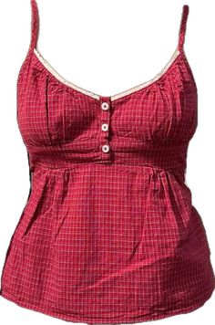 Fitted Beach Tops With Button Closure, Cotton V-neck Tops With Adjustable Straps, Cotton V-neck Top With Adjustable Straps, Summer Tops With Spaghetti Straps And Button Closure, Casual Buttoned Camisole, Casual Camisole With Buttons, Casual Summer Camisole With Buttons, Casual Camisole Top With Button Closure, Chic Red Tops With Adjustable Straps