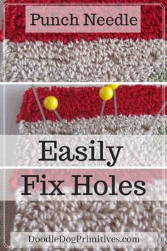 the instructions for how to crochet an easy fix hole