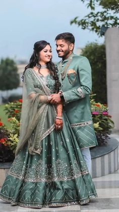 Indian Couple Wedding Outfit Bridal Lehenga, Couple Dress Matching Indian Party Wear, Bride Groom Outfits Indian Wedding, Matching Engagement Outfits For Couple, Brother Sister Dress Combination, Bride And Groom Engagement Outfit, Engagement Lehenga Indian Couple, Engegment Dresses Couple