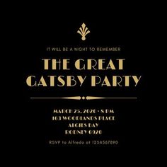 the great gatsby party flyer