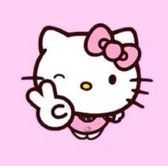 a hello kitty wallpaper with the word hello kitty written in it's center