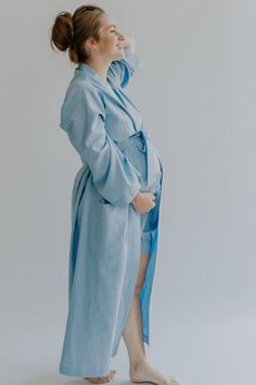 "LINEN, 52 inches Ingredients: 100% linen Size: S-M, L-XL Length: 130 cm * Type \"Japanese classic kimono\" * Low shoulders * Cut oversize * 2 pockets * Belt pants 105 cm The colors in the range are specified with the manager" Medieval Japanese, Gifts For Pregnant Wife, Belt Kimono, Luxury Robes, Linen Kimono, Linen Robe, Classic Belt, Pregnant Wife, Belted Pants