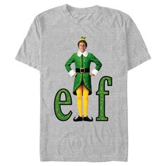 an elf with the letter e on it's chest and his hands behind his back