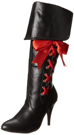 PRICES MAY VARY. Stacked heel^Faux leather^Fold over^Ribbons Halloween Costume Boots, Stylish Halloween Costumes, Pirate Style, Pirate Boots, Female Pirate Costume, Motorcycle Boot, Real Leather Boots, Ellie Shoes, Motorcycle Jackets