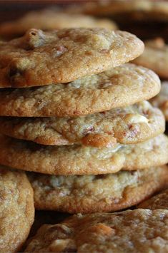 a pile of cookies sitting on top of each other