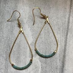 Picasso turquoise beaded hoop earrings | Etsy Turquoise Round Bead Earrings For Everyday, Everyday Turquoise Round Bead Earrings, Everyday Turquoise Beaded Earrings, Turquoise Hoop Earrings With Dangling Beads For Gifts, Turquoise Hoop Earrings With Dangling Beads As Gift, Turquoise Hoop Jewelry With Tiny Beads, Turquoise Hoop Earrings With Tiny Beads, Everyday Small Hoop Jewelry With Dangling Beads, Everyday Turquoise Hoop Earrings