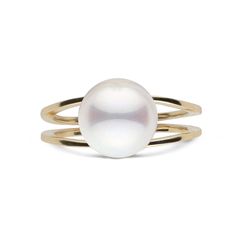 The arches of this ring bridge the 8.5-9.0 mm Akoya pearl for a charming statement. Delicate curves in solid 14K gold - it's safe to say the Bridge Ring is making a case to be your new essential. Modern Round Pearl Ring In Yellow Gold, Akoya Pearl Ring, Jewelry Appraisal, Akoya Pearls, Pearl Types, Pearl Size, The 8, Pricing Jewelry, The Bridge