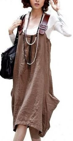 Good material, nice shape sack Tunik Linen, Boho Styl, 가을 패션, Linen Clothes, Upcycle Clothes, Diy Fashion, Fashion Nova