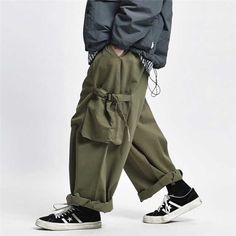 Hakama Cargo Pants Details Cargo Style Pants Streetwear Harajuku Style Loose fit Pockets Available sizes: M - XXL Asian fit (select 1-2 sizes larger than your US size) Please refer to the size chart below COMPOSITION Cotton CARE Machine washable at max. 30 °C or delicate cycle Size* Waist Length Thigh M 26.9 - 33.5 39.3 33.5 L 27.1 - 35.4 39.8 34.3 XL 28.3 - 37.0 40.2 35.0 XXL 29.5 - 39.4 40.6 35.8 * Measurements are in inches Wide Leg Pants Men, Multi Pocket Cargo Pants, Purple Streetwear, Pocket Cargo Pants, Spring Hoodie, Mens Work Pants, Baggy Cargo Pants, Mens Fashion Jeans, Baggy Trousers