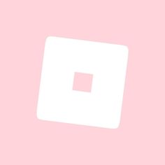 a white square on a pink background