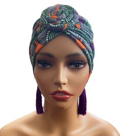 This beautiful pre-tied turban is made of polyester cotton and colorful fabric; Lightweight and breathable, no fading, comfortable and easy to wear. The beautiful pattern and the ingenious color combination is charming, suitable for lady who pursues fashion; pre-tied turban can match most clothes and will make you eye catching for all events. The knot is pre-tied, you don't need to waste time to learn how to tie a beautiful knot. Measurement: head circumference is about 20.5 inch; Turban has hig Turban For Women, Colorful Fabric, Twist Knot, Waste Time, Head Wrap, Head Circumference, Colourful Fabrics, Chicago Il, Color Combination