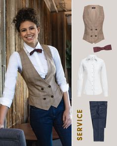 Catering Uniform Ideas, Server Uniform Ideas, Waitress Uniform Restaurant, Bartender Uniform Ideas, Waiters Uniform Ideas, Bartender Outfit Female, Waitstaff Uniform