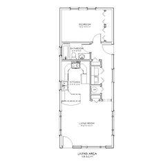 the floor plan for a two bedroom apartment with an attached bathroom and living room area