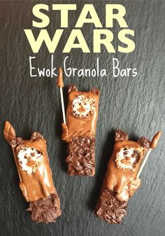 star wars chocolate candy bars with caramel and marshmallows