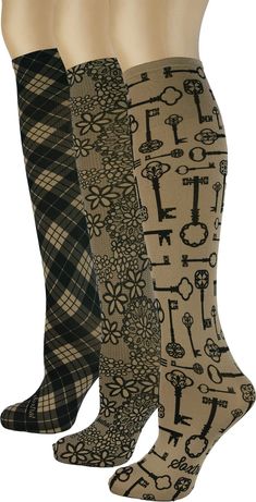 PRICES MAY VARY. BRAND - SOX TROT has been manufacturing knit & printed socks in the USA for over 35 YEARS. MATERIAL - Our socks are made out of a 98% NYLON and 2% LYCRA blend. These socks are THIN and SILKY enough to be worn under tall riding boots or dress shoes but strong enough to last. DESIGN - SOX TROT prints 100s of different designs EVERY SEASON. Check back frequently for new patterns. QUALITY - Our entire manufacturing process takes place IN THE USA. We check every single pair of socks Tall Socks, Fall Wear, Fashion Socks, Diy Clothes