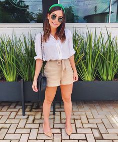 Looks Com Short, Look Casual Chic, Stylish Summer Outfits, Elegante Casual, Looks Chic, Mode Inspo, Primavera Estate, Look Cool