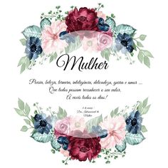 a floral frame with the words mother written in spanish and english on top of it