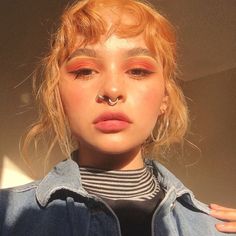 Soft Alternative Makeup, Soft Girl Aesthetic Makeup, Soft Girl Makeup, Korean Makeup Look, Makeup Tumblr, Peach Makeup, Free Makeup Samples, Peach Aesthetic, Alternative Makeup