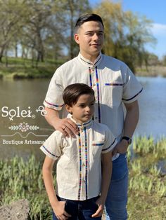 Beautiful Traditional Guayabera for Boys. This elegant button up Shirt is perfect for a special occasion such as First Communion, Baptism, Weddings, etc. Traditional Cotton Shirt With Buttons, Traditional Button-up Tops For Summer, Traditional Collared Summer Tops, Traditional Long Sleeve Summer Shirt, Traditional Summer Button-up Tops, Traditional Multicolor Summer Shirt, Traditional Button Tops For Summer, Traditional Short Sleeve Summer Shirt, Traditional Fitted Shirt With Buttons