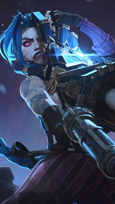 jinx lol wallpaper Jinx Physique, Arcane Jinx Season 2, Jinx Lockscreen, Jinx Wallpaper Iphone, Jinx Arcane Season 2, Jinx Arcane Wallpapers, Arcane Tattoo, Jinx From Arcane, Jinx Art