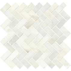 a white marble mosaic tile pattern on a white background, with an irregular design in the middle