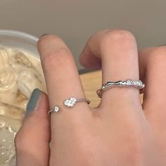 N O L O - Super Cute, Super Dainty Silver Heart Ring Heart Shaped Ring, Silver Heart Ring, Heart Shaped Rings, Heart Gemstone, Jewelry Statement, Jewelry Lookbook, Cubic Zirconia Rings, Tiny Heart, Bright Future