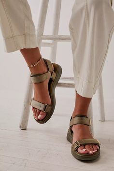 Hey Day Sport Sandals | Free People Trendy Walking Shoes, Comfy Sandals Walking Summer, Best Travel Shoes For Walking, Summer Walking Shoes, Hiking Sandals Outfit, Brown Sandals Outfit Summer, Women’s Sandals, Summer Sandals 2024, Shoes For Europe Travel