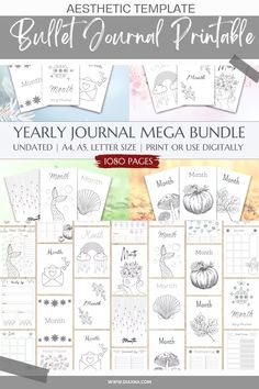 Artistic Planning at Its Best: Must-Have Bullet Journal Printable Templates - Aesthetic Creative Journaling — DIAxNA Yearly Journal