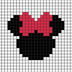 an image of a pixellated red and black object on a white background with squares