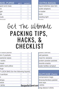 the ultimate packing tips and checklist for travel