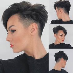 Shaved Pixie Cut, Short Red Hair, Hairstyles Trendy, Edgy Short Hair, Edgy Hair