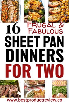 Cooking for Two On a Budge Cheap Sheet Pan Dinners, Easy Cheap Dinners For Two, Sheetpan Dinner Recipes, Cheap Dinners For Two, Meals For Two People, Easy One Pan Dinner, Dinners For 2, Meals For 1, Food For Two