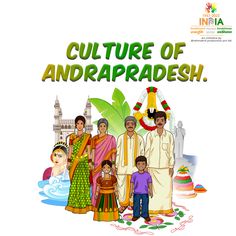 Andhra Pradesh Culture Illustration, Andhra Pradesh Traditional Dress, Andhra Pradesh Art, Andhra Pradesh Culture, Assam Culture Art, Incredible India Posters, Montessori Crafts, Peacock Embroidery Designs, Holiday Homework