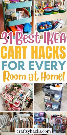 the best ikea cart hacks for every room at home - crafty hacks