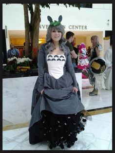 Totoro dress Totoro Cosplay, Totoro Costume, Totoro Dress, Totoro Soot Sprites, Kostum Cosplay, Soot Sprites, Cosplay Tutorial, Cosplay Tips