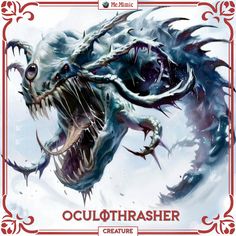 DnD 5e Statblock for Oculothrasher by Me.Mimic Dnd Aberrations, Horror Monster Art, Dnd Underdark, Mimic Dnd, Dnd City, Dnd Enemies, Dnd Loot, 5e Monsters, Mind Art