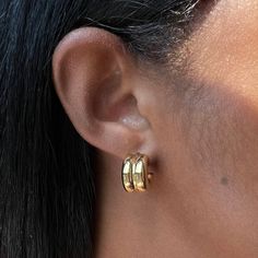 Stainless Steel 18K PVD Gold Pated Size: 15mm Hypoallergenic Water Resistant Jewelry Care, Silver Gold, Gold Filled, Gold Earrings, Hoop Earrings, Stainless Steel, 925 Sterling Silver, Sterling Silver, Silver