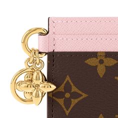 LOUIS VUITTON® - Lv Charms Card Holder - Monogram Rose Ballerine Louis Vuitton Key Chain, Designer Keychain Wallet, Monogram Gifts For Women, Wallet Keychain Aesthetic, What To Buy For Boyfriend, Expensive Gifts For Boyfriend, Cute Birthday Presents, Men’s Gifts, Louis Vuitton Keychain Wallet