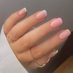 French Tip Acrylic Nails, Casual Nails, Pastel Nails, Short Acrylic Nails, Nail Arts, Stiletto Nails